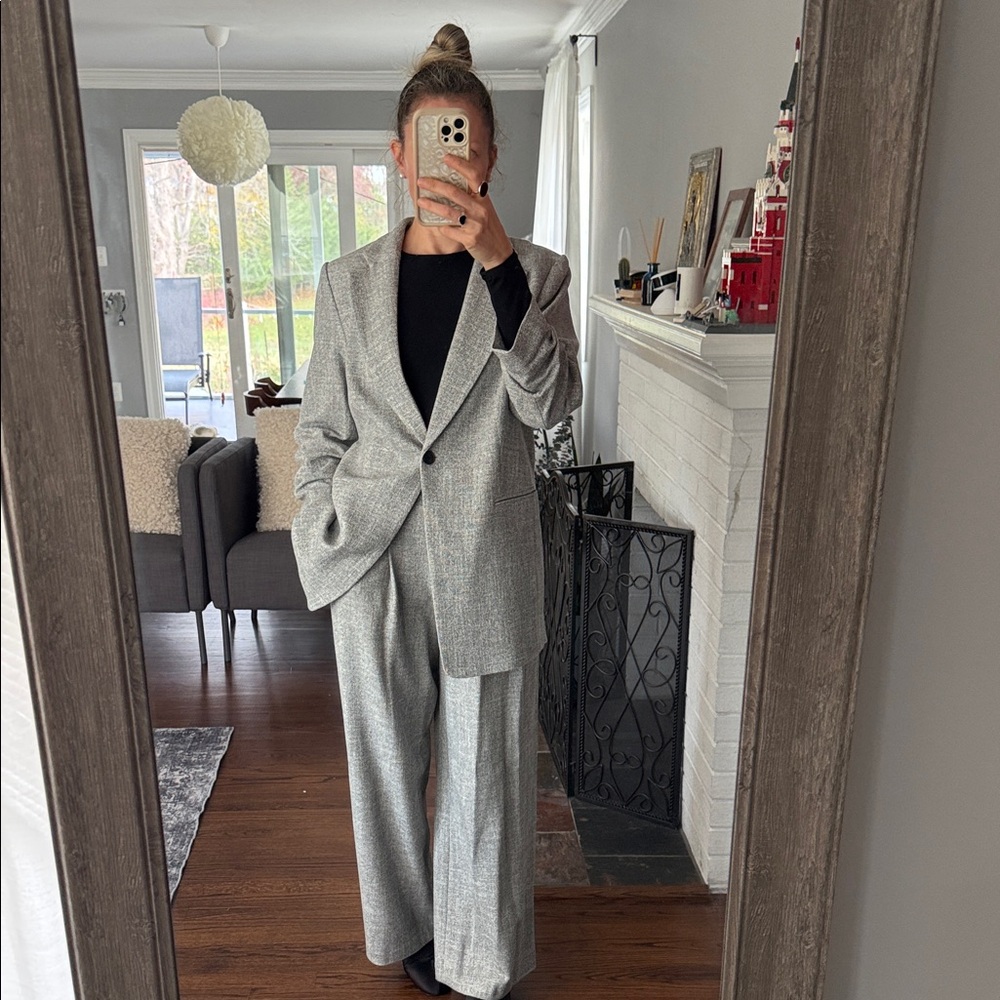 H&M Women's Gray Blazer and Trousers Set